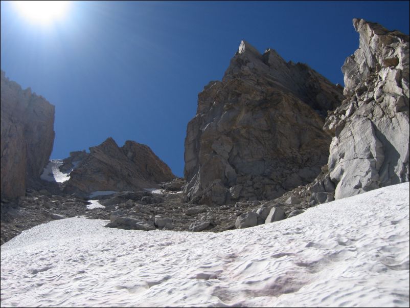 2006-09-03 Matterhorn (29) View up gully